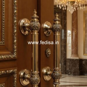 Elegant Brass Door Handle for Wooden Doors BDR-8648