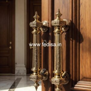 Brass Door Handle with Golden Finish BDR-8693
