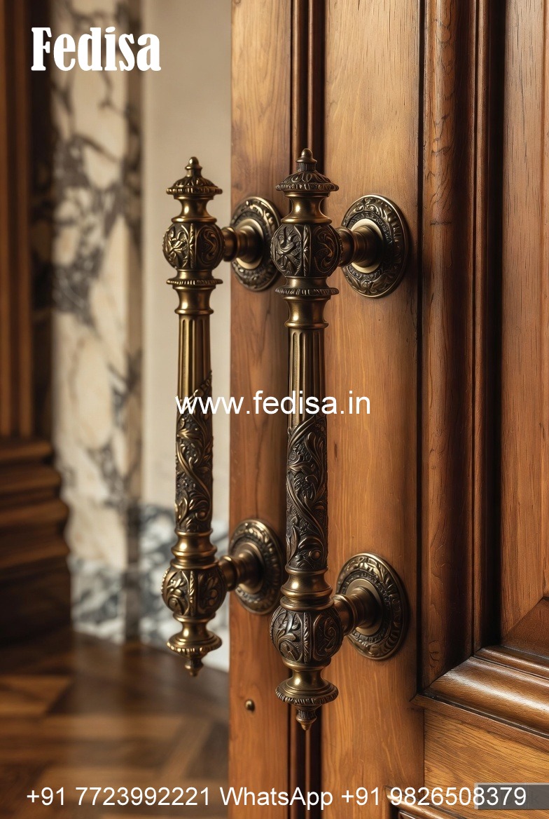 Brass Door Handle for Designer Homes BDR-8707