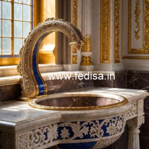 Artistic Marble Basin for Stylish Homes No-079