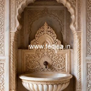 Modern Marble Basin with Artistic Texture No-132