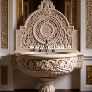 Marble Wash Basin with Elegant Countertop No-134