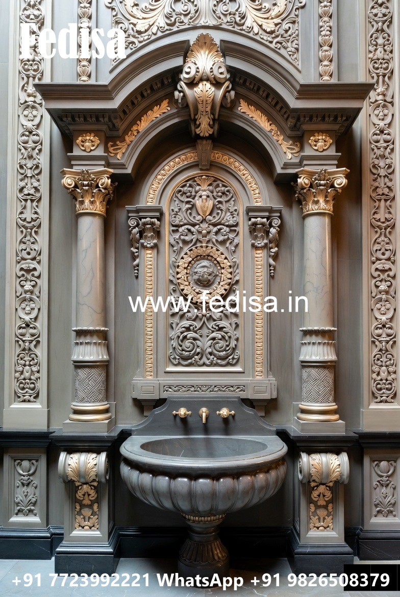 Elegant Marble Wash Basin with Vanity No-142