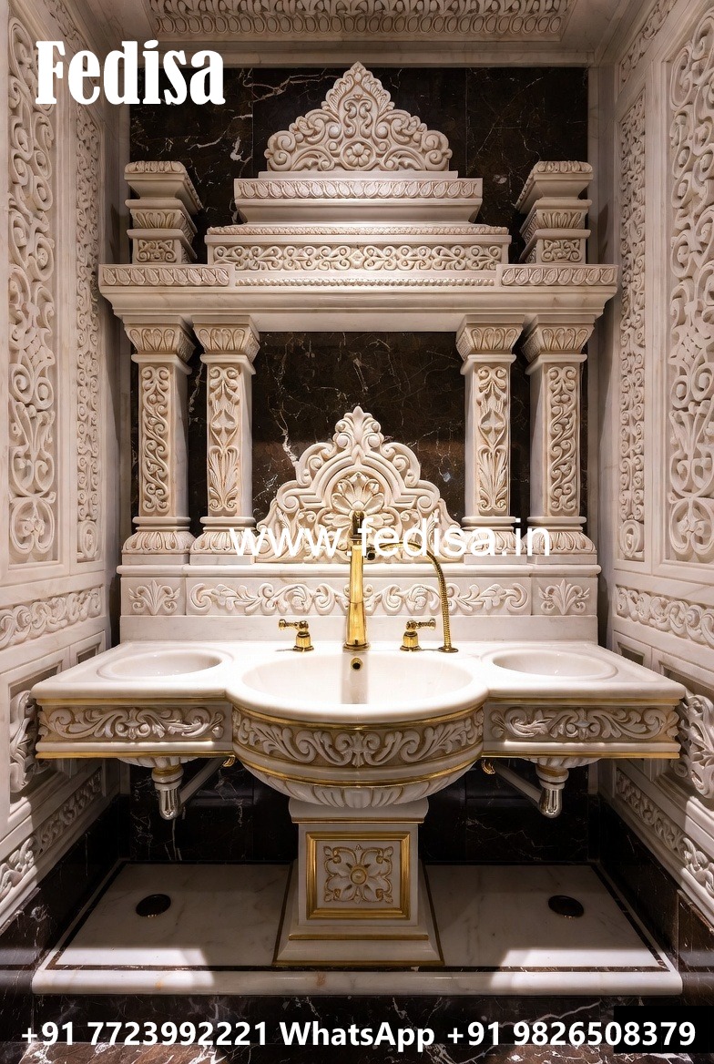 Elegant Marble Basin with Modern Texture No-197