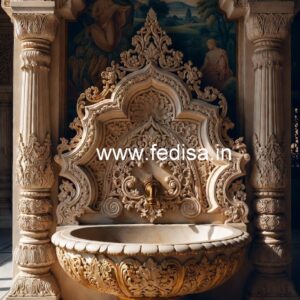 Marble Wash Basin with Artistic Marble Texture No-211