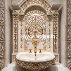 Premium Marble Wash Basin with Decorative Finish No-279