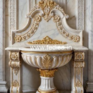 Marble Wash Basin with Vanity Design No-314