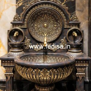 Stylish Marble Basin with Elegant Texture No-420