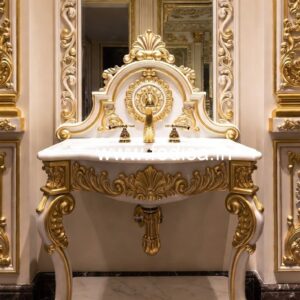 Marble Sink Inspiration for Contemporary Bathrooms No-435