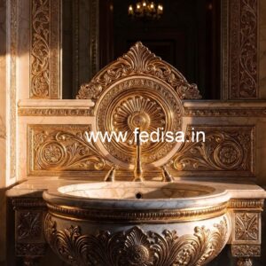 Elegant Marble Wash Basin with Vanity No-441