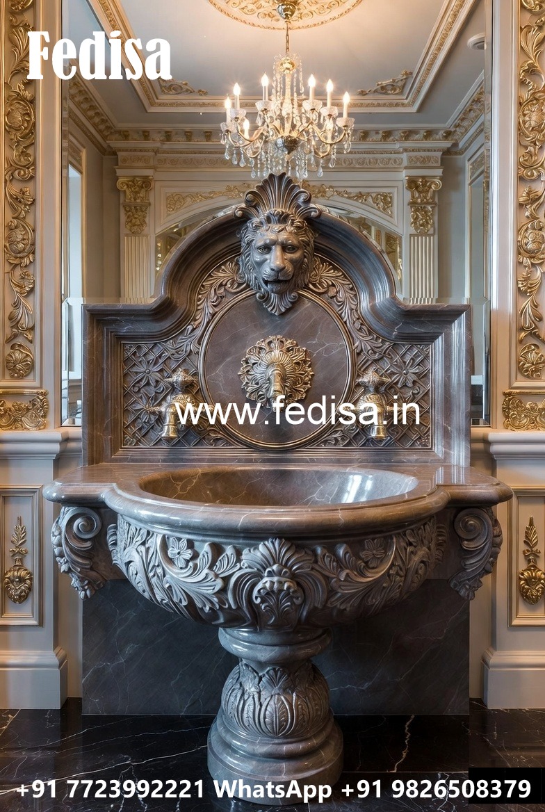 Elegant Marble Basin with Modern Texture No-496