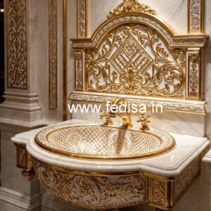 Decorative Marble Basin with Marble Vanity No-551