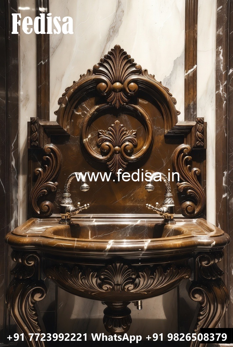 Marble Sink with Artistic Bathroom Styling No-590