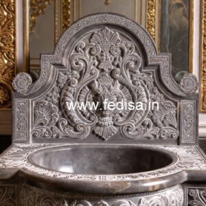 Modern Marble Wash Basin with Countertop No-621