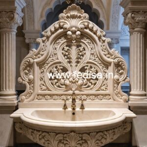 Marble Wash Basin with Stone Countertop No-672