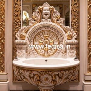 Marble Bathroom Decor with Modern Basin No-743