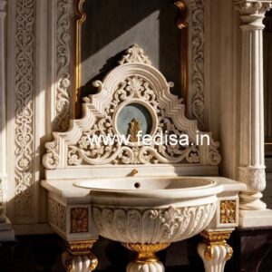 Marble Wash Basin with Artistic Marble Texture No-809