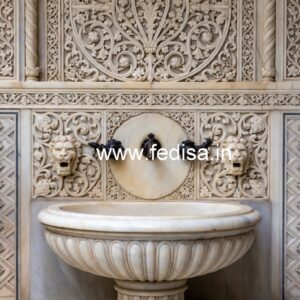 Contemporary Marble Sink with Artistic Finish No-857