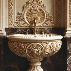 Stylish Marble Wash Basin with Stone Finish No-891