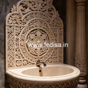 Marble Wash Basin with Artistic Design No-931