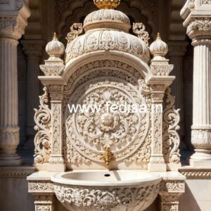 Marble Wash Basin with Modern Vanity No-1056