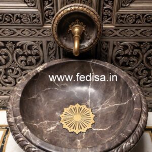 Elegant Marble Basin with Modern Texture No-1094