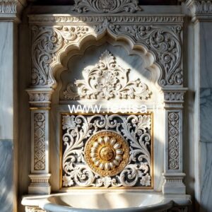 Elegant Marble Wash Basin with Modern Counter No-1121