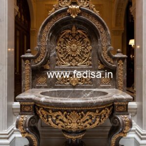 Decorative Marble Basin with Marble Vanity No-1149