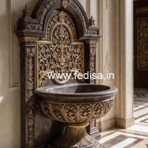 Premium Marble Wash Basin with Decorative Finish No-1176