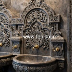 Elegant Marble Sink with Artistic Texture No-1440