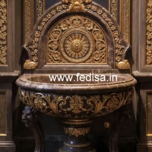 Premium Marble Wash Basin with Decorative Finish No-1475