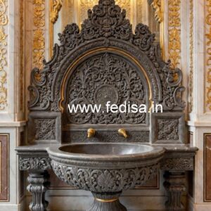 Elegant Marble Wash Basin with Vanity No-1637