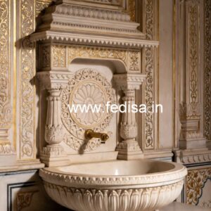 Handmade Marble Basin with Premium Style No-1672