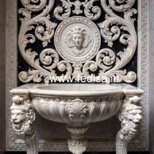 Luxury Marble Wash Basin with Vanity No-1698