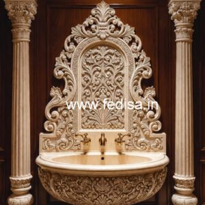 Decorative Marble Basin with Marble Vanity No-1747