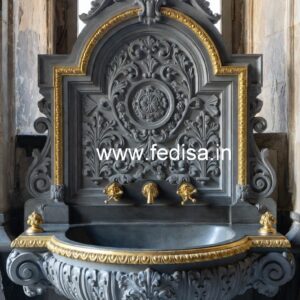 Luxury Marble Wash Basin with Stone Counter No-1756