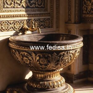 Marble Sink with Artistic Bathroom Styling No-1786