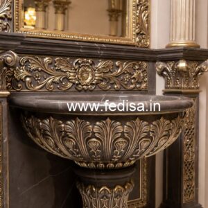 Stylish Marble Basin with Elegant Texture No-1915