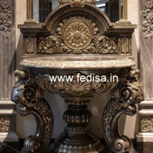 Elegant Marble Basin with Decorative Finish No-1955
