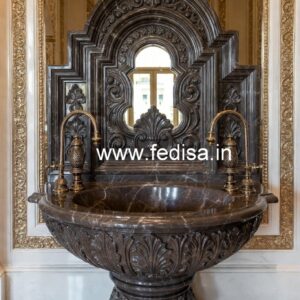 Elegant Marble Basin with Modern Texture No-1991