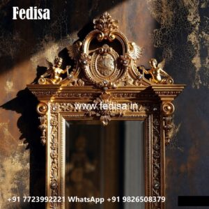 Modern Gold Wall Mirror Designs for Luxury Interiors No-1212
