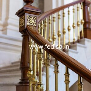 Ghar Balcony Design With Steel Railings No-41535