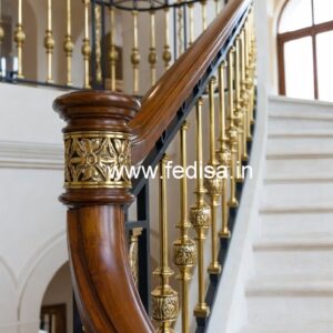 Wooden And Steel Railing Design Combination Ideas No-42132