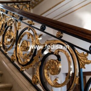 Modern Balcony Railings With Glass Panels For Luxury Homes No-43370